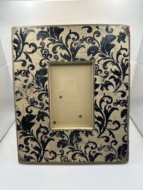 Pier 1 Decorative Photo Frame with Damask Pattern